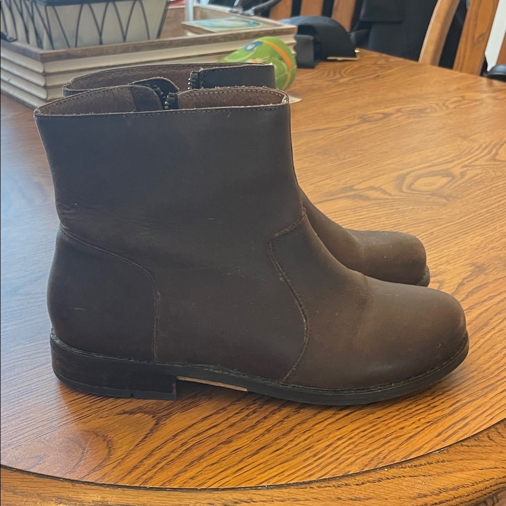 Brown Leather Ankle Boots